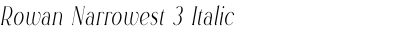 Rowan Narrowest 3 Italic